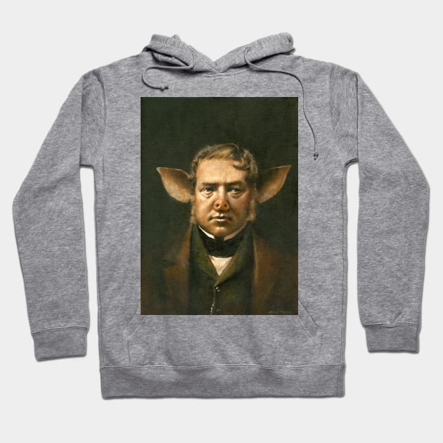 Victorian Pig Man Hoodie by mictomart